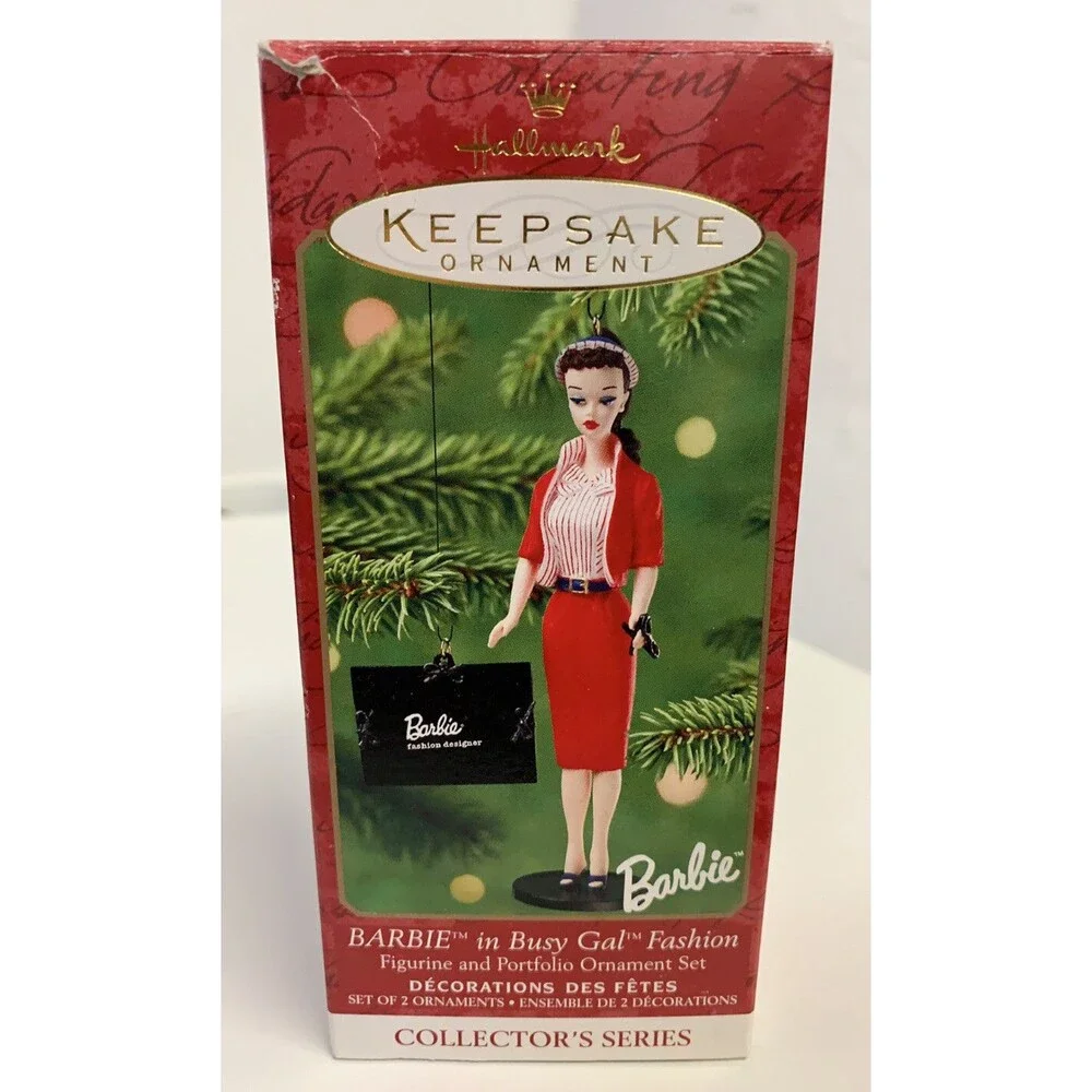 Hallmark Keepsake BUSY GAL Fashion Barbie #8 IN SERIES 2001 Ornament